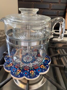 Vintage pyrex percolator 1940-1970 coffee maker